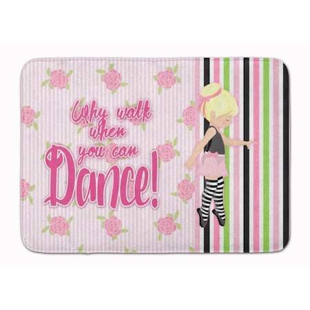 Carolines Treasures Ballet Dance Stripes Blonde Machine Washable Memory Foam Mat BB5400RUG